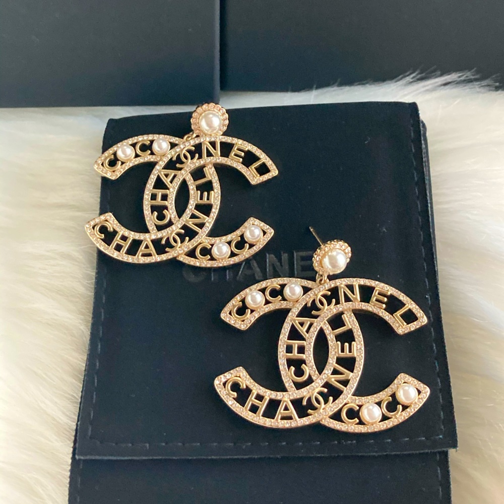 Chanel Pearl Drop Earrings